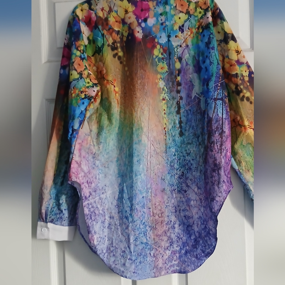 Vibrant Multicolor Women's Blouse - Picture 4 of 5